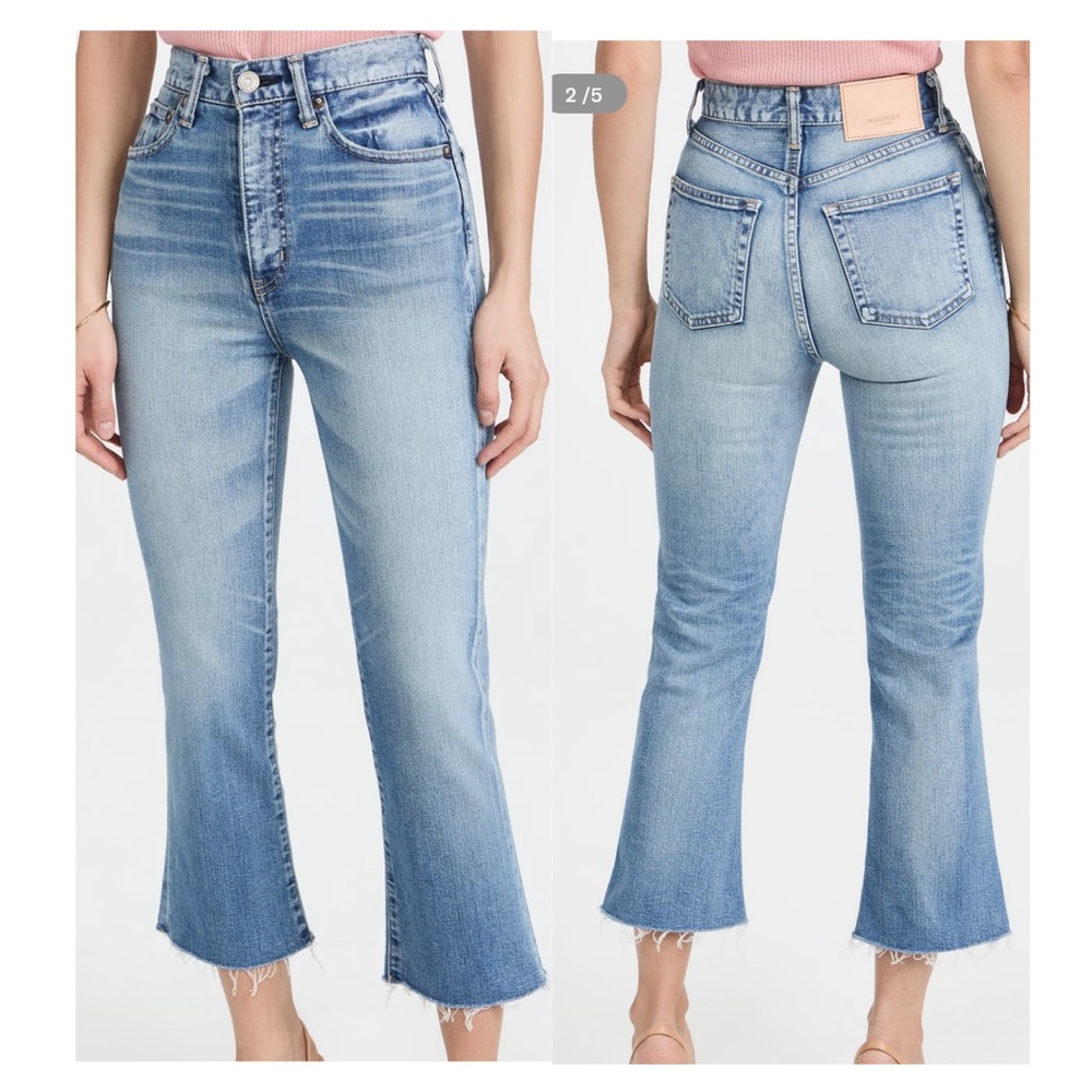 Moussy Vintage Cropped Flare Jeans NWT